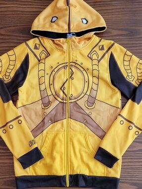 Riot Games Men's "League of Legends" Blitzcrank Yellow Full-Zip Hoodie | Size: M